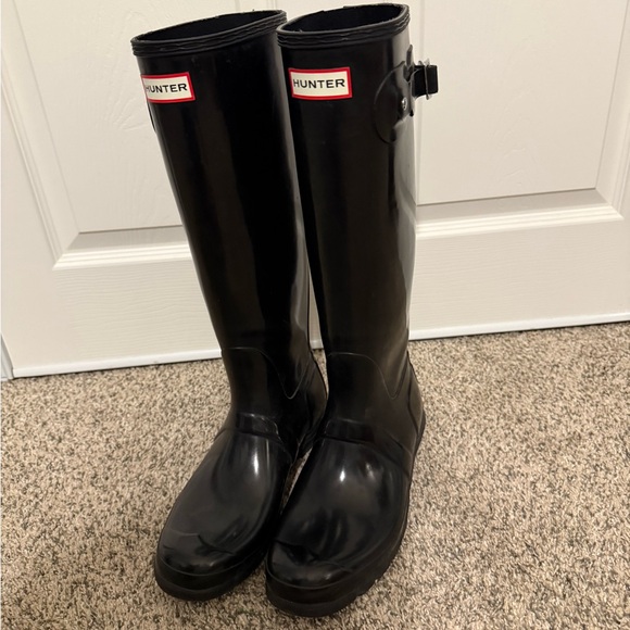Black Hunter Boots - Size 9 - Picture 1 of 4